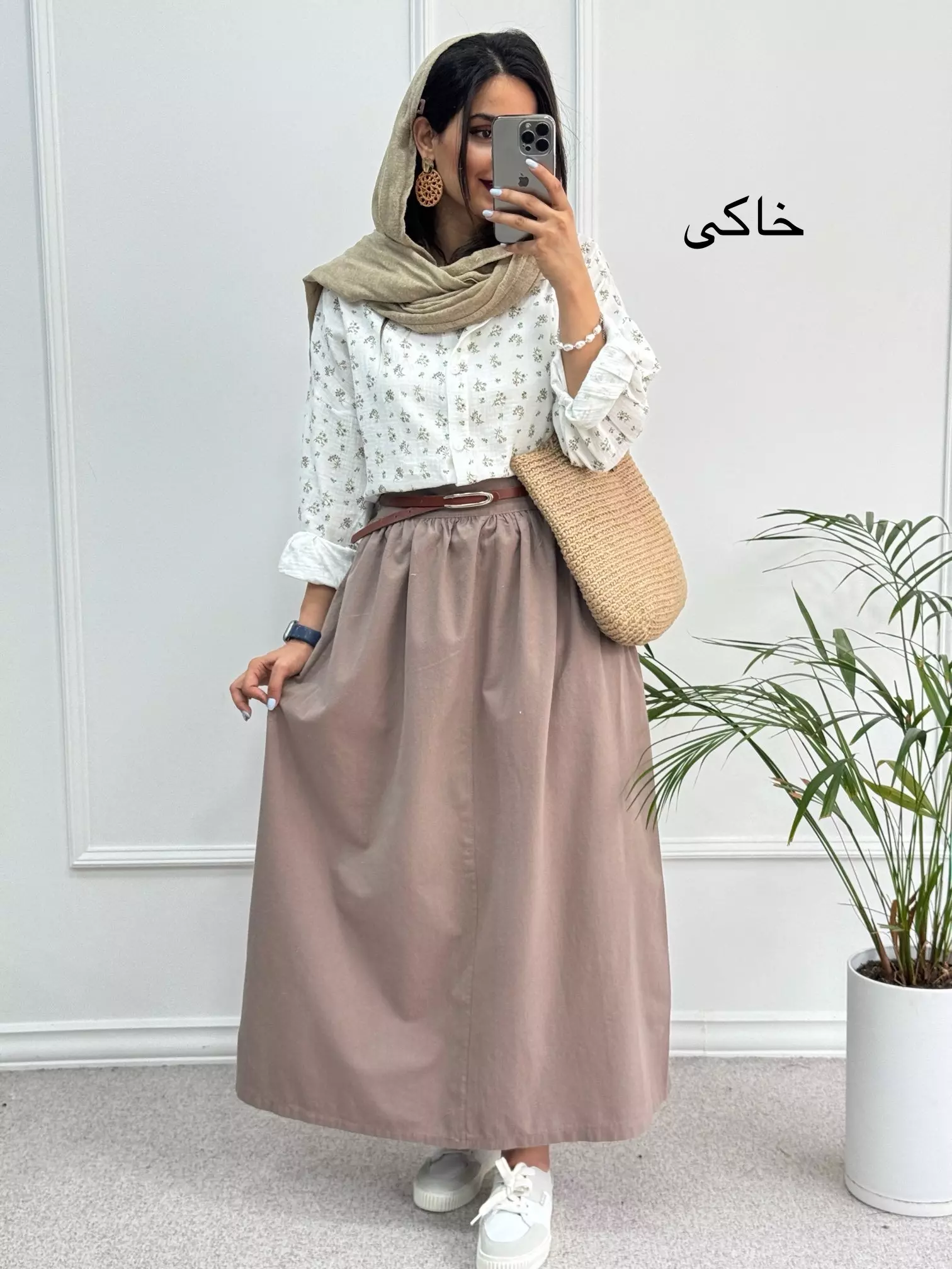 دامن لینن زارا